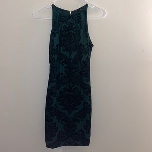 Green mini dress